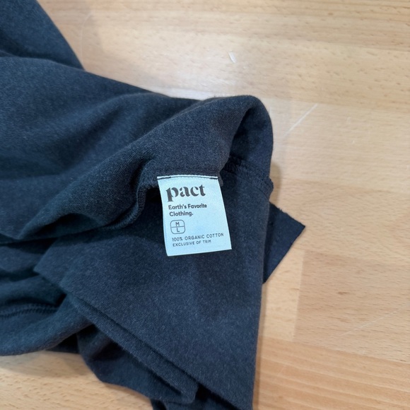 Pact Airplane Cardigan Charcoal Heather Gray Size Medium Large - Picture 7 of 8